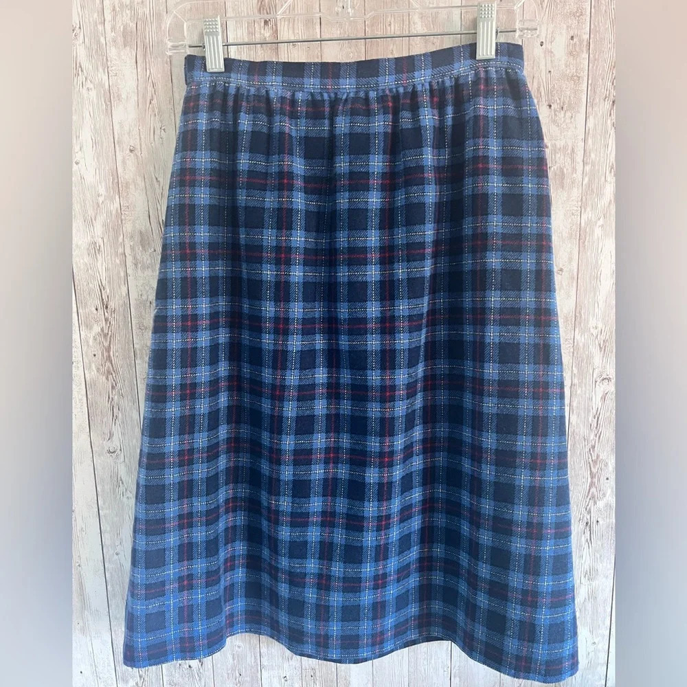 Vintage Pendleton Wool Plaid Skirt - Picture 4 of 5